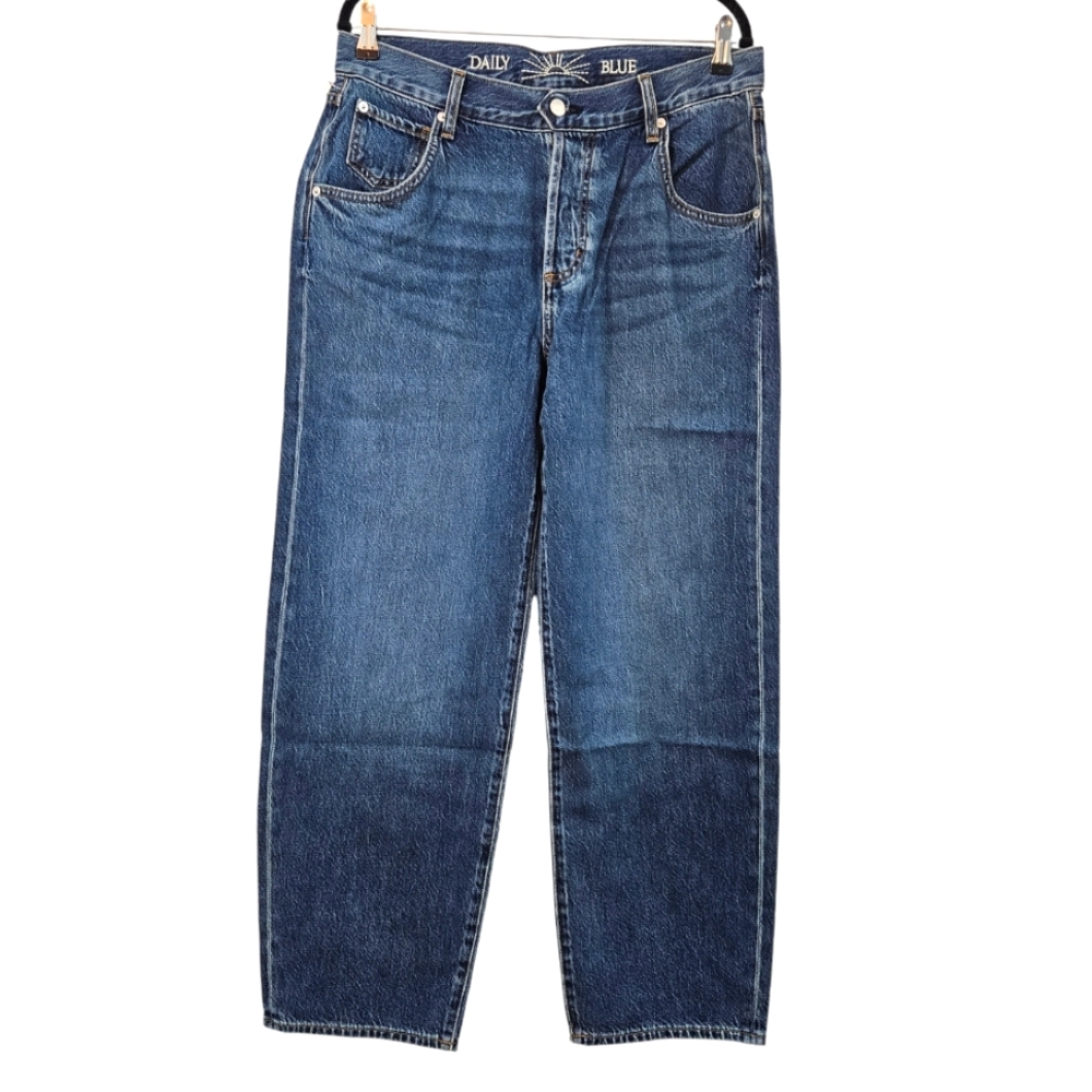 NWT Daily Blue By AG MANTRA Barrel Leg Jeans Size 30